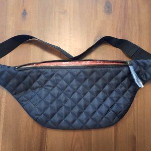 Maurices Black Quilted Fanny Pack